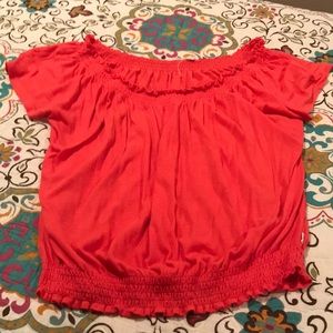 An orange Roxy shirt